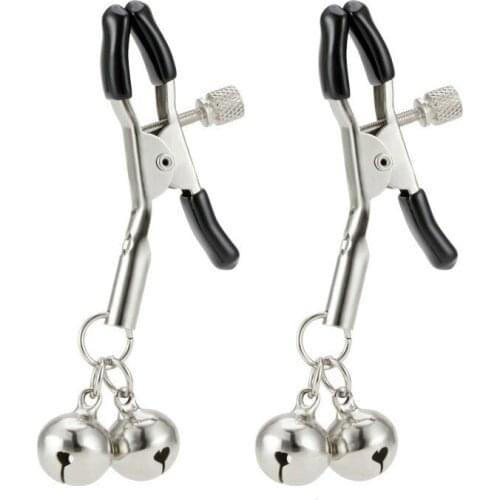 Bell Metal Nipple Clamps Stainless Sex Game Fetish Sexy Toys Adult Sex Toys Bondage Set BDSM Toys Sex Master Slave Breast Clips