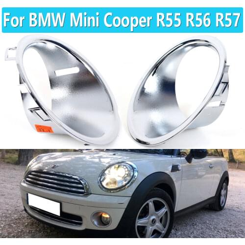 Left\Right Front Fog Light Lamp Chrome Trim Ring Cover For BMW Mini Cooper R55 R56 R57 Petrol Vehicles 51112753661 51112753662