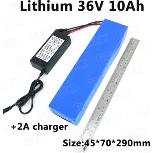 Brand 36v 10ah 36v10ah 36v 500w lithium ion cell battery 15A BMS 36v 350w ebike lithium battery for wheelchair vehicle + Charger