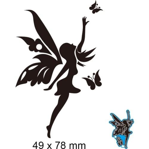 Metal Cutting Dies Butterfly Fairy New Scrapbook Paper Decoration Template Embossing DIY Paper Card Craft 49*78mm