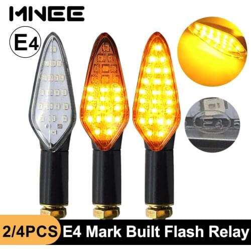 Motorcycle Turn Signal Light E4 Turn Signal Lightings Built-in Flash Relay Flowing Signal Lamp Waterproof Motorbike Blinker
