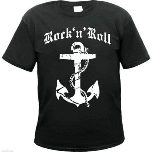 Anchor Pattern Summer Casual Mens Cotton O-neck Short Sleeve T-shirt