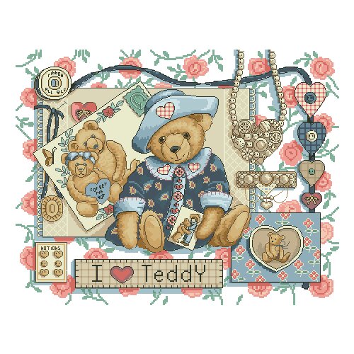 DIM Pirate Bear 51-43 Cross Stitch Set Cross-stitch Kit Embroidery Needlework Craft Packages Cotton Fabric Floss