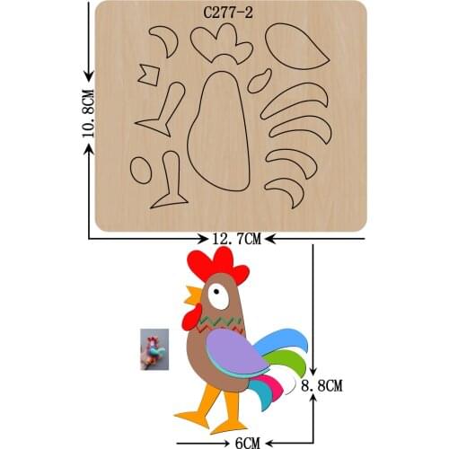 New Rooster, felt, pendant Wooden die Scrapbooking C-277-2 Cutting Dies