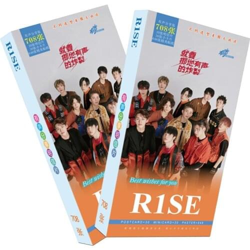 New R1SE postcard Zhou Zhennan He Luoluo Yao Chen Creation Camp Boxed 708 Kcal Star Creative Card Stickers