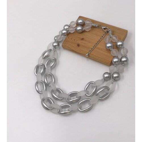 Kara&Kale Boho Fashion Jewelry Gothic Collar Layered Necklace Resin Links and Beads Earthy Collares Necklace Women Accessories