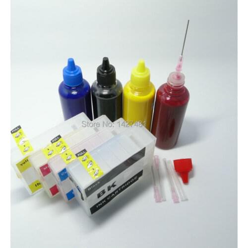 YOTAT 4* 100ml Pigment ink + refillable ink cartridge PGI-2500 PGI-2500XL for Canon MAXIFY IB4050 MB5050 MB5350 MB5150 MB5450