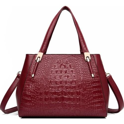 Crocodile Pattern Casual Tote Bag High Quality Leather Shoulder Crossbody Bags for Women Luxury Handbags Women Bags Designer Sac