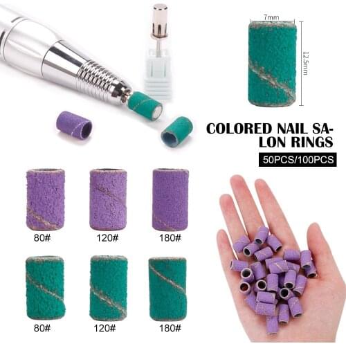 Sanding Bands Electric Nail Drill Bit Accessories Nail Art Nail UV Gel Polish Removal 80# 120# 180# Sand Circle Manicure Tools