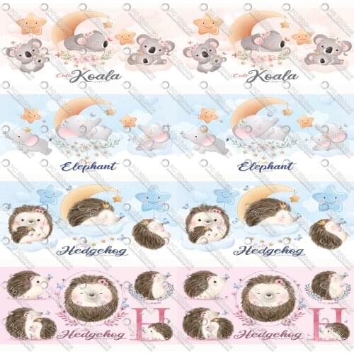Cute Cartoon Hedgehog 1-1/2" Printed Lanyard/Grosgrain/Satin Design Customized Ribbon for Bow DIY Hair Craft Supplies Sewing