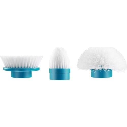 Electric Scrubber Replacement Head Cleaning Brush Set Bathtub Tiles Floor Cleaner Brush 3 Brush Heads For Multi-Purpose Uses