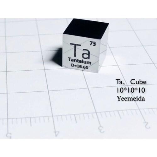Tantalum Cube Metal Polished Element Collection Silicon Target Science Experiment 10x10x10mm Ta for Research and Development