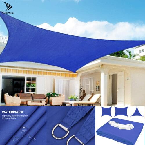 1800D BLUE Sun-Shelter 98%UV Block Waterproof Sun Shade Sail Outdoor Garden Greenhouse Plants Cover Shelter Shade Cloth Tent