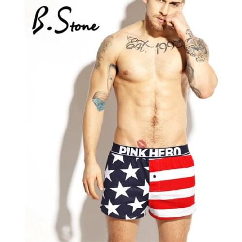 4 PCS Pink Heroe Men Underwear Boxers Printed Cotton Loose Pants Underwear Men Boxer Shorts Sexy Men Underwear Shorts Men Cuecas
