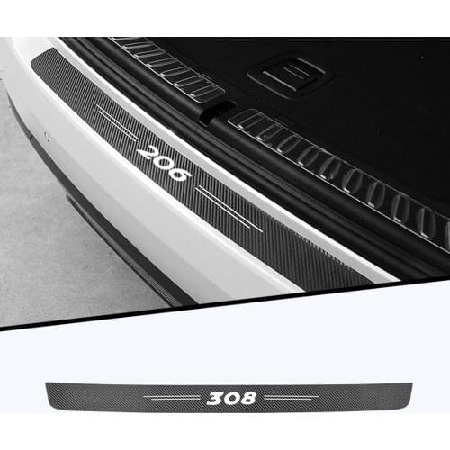 Car trunk protect Car sticker Carbon fiber cloth for Peugeot 206 307 308 408 car accessories