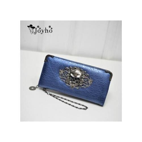 2019 Wallet Female Clutch Coin Purse Women PU Leather Wallet Long Zipper Closed Wallets Skull Flower Design Lady Purses