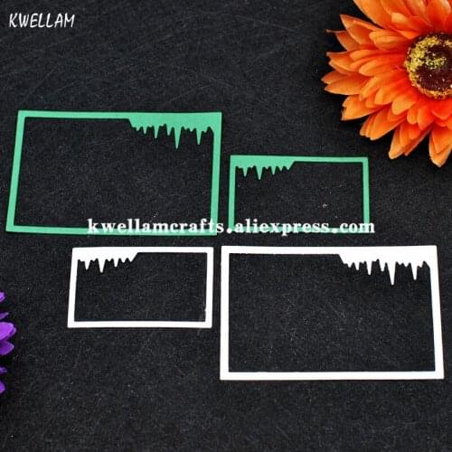 Winter Snow Frame Christmas Metal Die cutting Dies For DIY Scrapbooking Photo Album Decorative Embossing Folder Stencil KW780111
