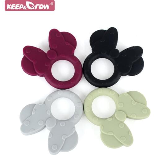 1pc Silicone Baby Teether Cartoon Mouse Animal Food Grade Silicone Teething Toys Tiny Rod Infant Rodent Oral Care Teether Gift