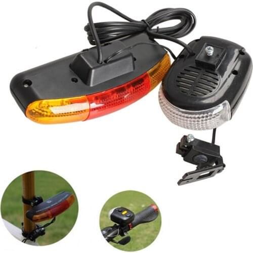 3 In1 7 LED Bicycle Bike Rear Tail Turn Signal Brake Light Horn Safety Lamp YS-BUY