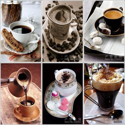 3D Coffee Cup Cat Pattern Diamond Embroidery DIY Needlework Diamond Painting Cross Stitch Full Drill Rhinestone Painting Decor