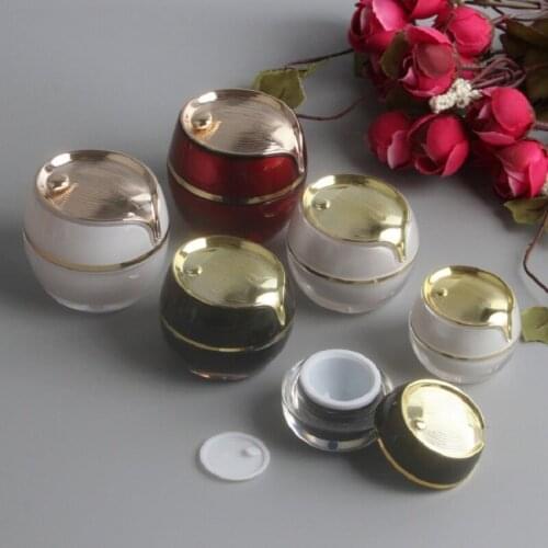 5g pearl white/black plastic acrylic jar bottle pot essence/eye serum/cream/sample test tin/art nail cosmetic packing