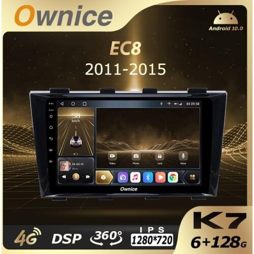 Ownice Android 10.0 K7 Car Auto Radio for Geely EC8 2011-2015 6G+128G 360 Panorama 5G Wifi 4G LTE Atmosphere Lamp 1280*720