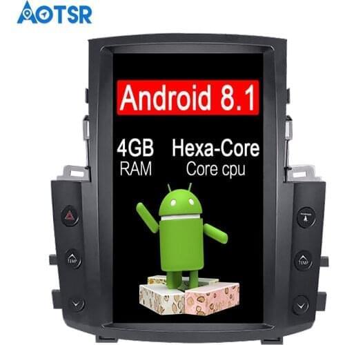 Tesla style Android 8.1 4+32GB Car GPS Navigation Auto No DVD Player For Lexus LX570 radio tape recorder unit multimedia player