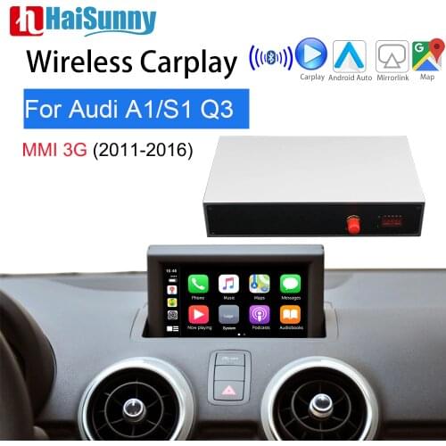 Wireless Carplay For Audi A1 S1 Q3 8u 2011-2016 Support Retrofit Multimedia Screen IOS Android Auto Google Maps Reverse Camera