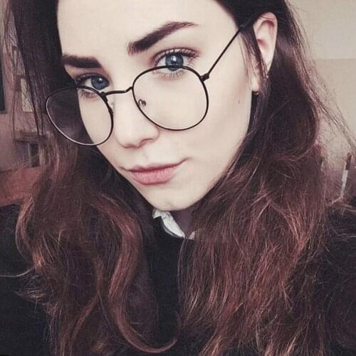 Brand Designer Woman Glasses Optical Frames Metal Round Glasses Frame Clear lens Eyeweare Black Silver Gold Eye Glasses Oval