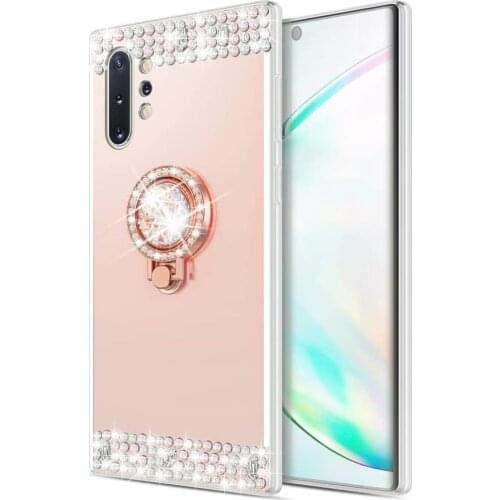 Mirror Ring Case for Xiaomi Redmi Note 8 8T 7 Pro 8A 7A K30 K20 Cover For Xiaomi Mi 10 9 9T 8 Lite POCO F1 Diamond Stand Case
