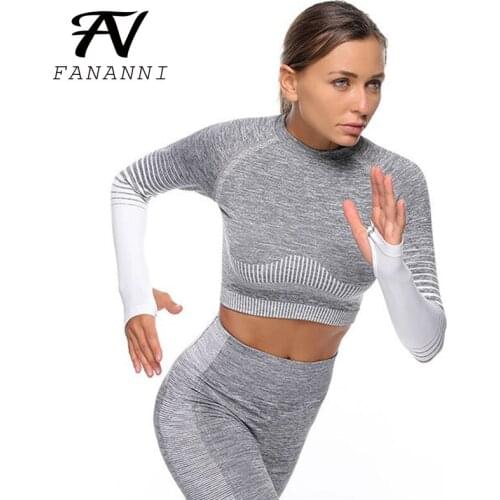 FANANNI 2021 New Seamless Yoga Clothing Suit Striped Knitted Hip-Lifting Elastic Fitness Sports Yoga Clothing