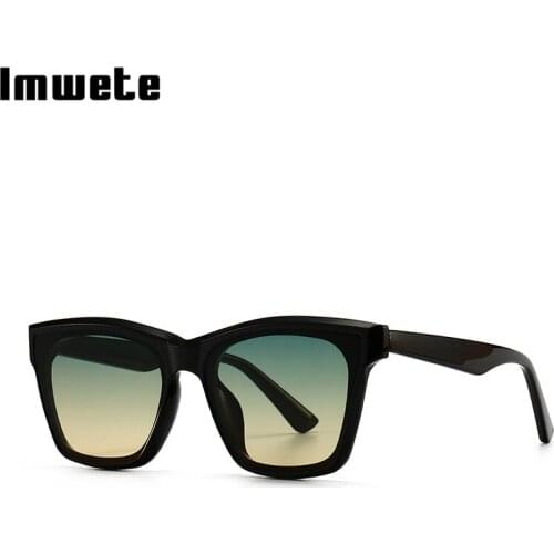 Imwete Narrow Retro Fashion Women Sunglasses Men Gradient Multi Color Sun Glasses Trend Design Protective Sunshade Eyewear UV400