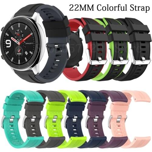 Leather Silicone Bracelet For Amazfit GTR 47mm Wrist Strap For Xiaomi Amazfit Pace / Stratos 1 2 3 / GTR2 / GTR 2e Watchband