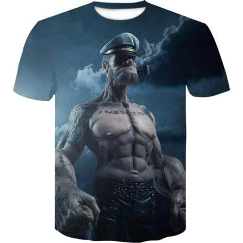Summer Popular 3D Printed shirt Cartoon Men Women Popeye Tshirt Fashion Casual T-shirts harajuku high quality t shirt Streetwea