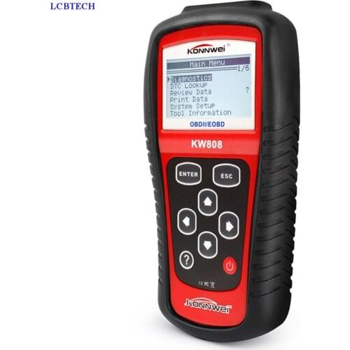2018 Latest KW808 Car Diagnostic Tool OBDII Automotive Scanner Code Reader Decoder EOBD Engine Fault Detection Tool Multilingual