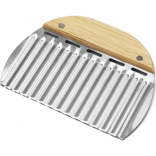 Potato French Fry Cutter Stainless Steel Potato Chip Slicer Kitchen Accessories Wave Knife Chopper Serrated Blade Carrot Slicer