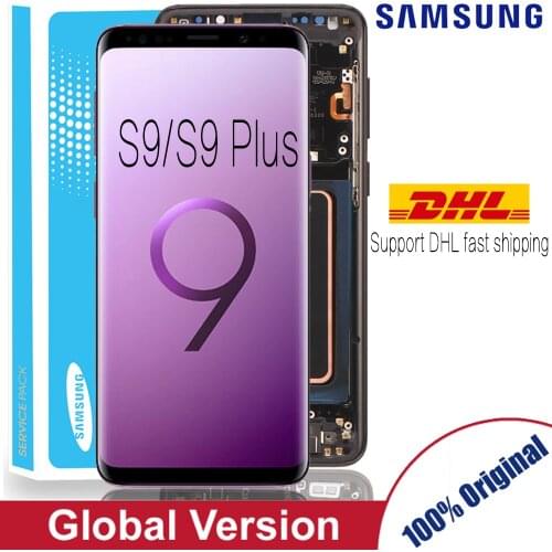 ORIGINAL AMOLED Replacement with Frame for SAMSUNG Galaxy S9 S9+ LCD display Touch Screen Digitizer G960 G965 s9 plus lcd
