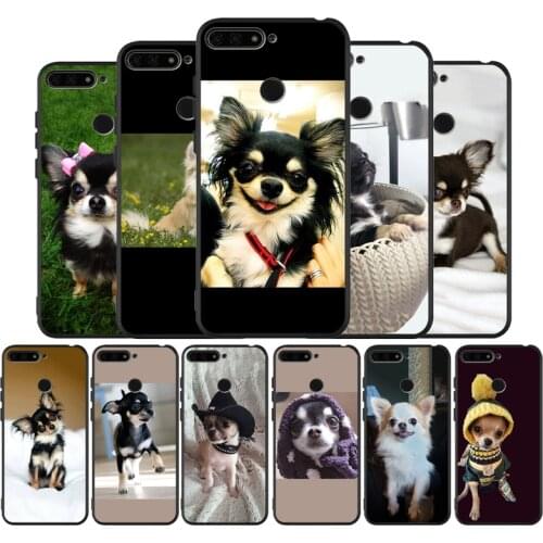 Chihuahua Dog black Silicone Phone Case For honor 20 Pro 8 8X 9 10 20 Lite for Mate 10 30 Lite Pro cover
