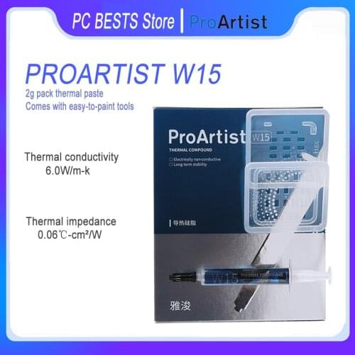 ProArtist W15 Thermal Grease Computer Desktop Notebook CPU GPU cooler Thermal Grease Silicone Comes with easy-to-paint tools