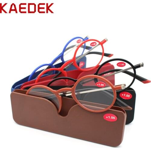 May Flower Anti-Blue Light Round Frame Reading Glasses Men Women Ultra-thin Portable Presbyopia Eyewear Magnifying Eyeglasses