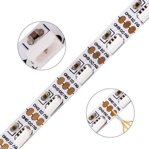 WS2812b-N SMD LED Strip Light Alike 4020 RGB Pixel Addressable Controllable Cuttable Programmable For Decorate Lighting