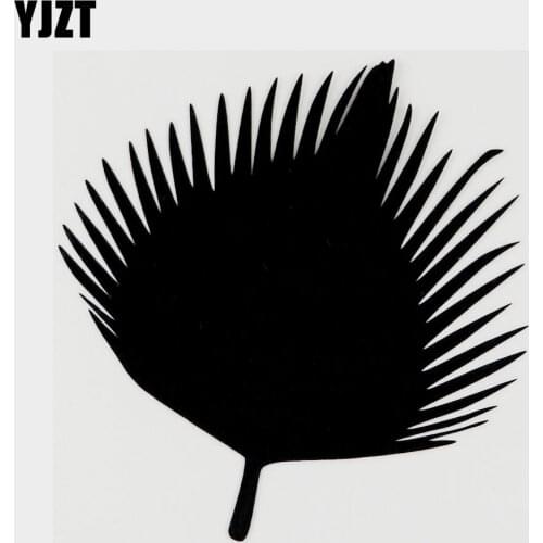 YJZT 11.5CM×11.8CM Fun Plant Tree Leaf Motorcycle Car Sticker Decal Vinyl Black/Silver 18B-0177