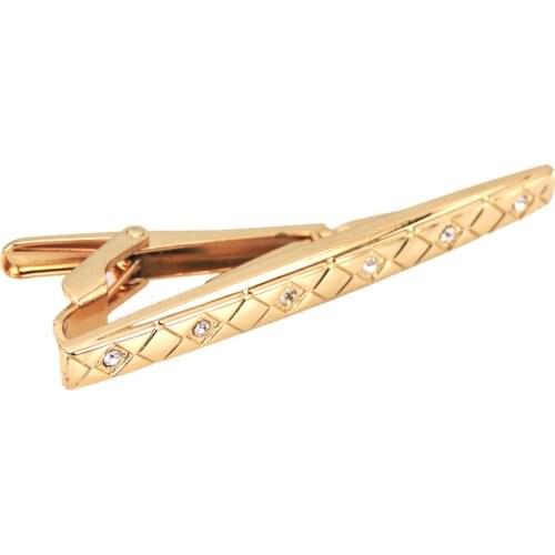 Gold tie clip high quality mens shirt tie clip new laser metal gold tie clip French wedding business tie clip