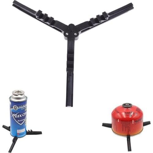 1Pc Foldable Anti Slip Stove Gas Tank Bracket Holder Base High-strength Nylon Plastic Stand for Outdoor Camping Picnic Hiking