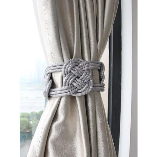 1Pc Tieback Home Decor Rope Curtain Tie Backs Room Accessories Woven Twist Knotted Polyester Curtain Strap Buckle Holder
