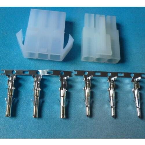 10/50/100sets 3P pin RC Model Cable Charger Big type Metal Pin Connector Plug male and female 6.2mm