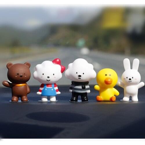 5pcs Car Ornaments Creative cartoon clouds Cute Decoration Automobiles Interior Dashboard Decor Car Accessories Lovely Gifts