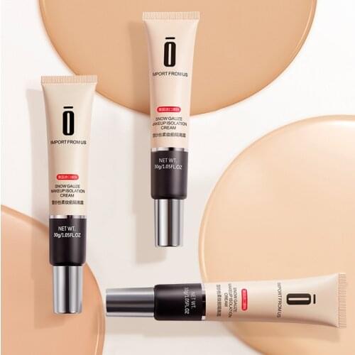 30g 3 Color Invisible Pore Makeup Primer Purple Face Base Primer Pore Concealer Brightening Natural Prime Cream Cosmetic TSLM1