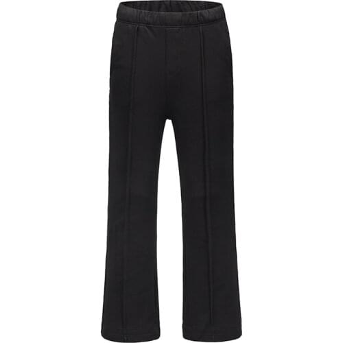 Retro Striped Black Elastic Wasit Loose Flare Pants Men and Women High Street Straight Wide Leg Oversize Casual Trousers