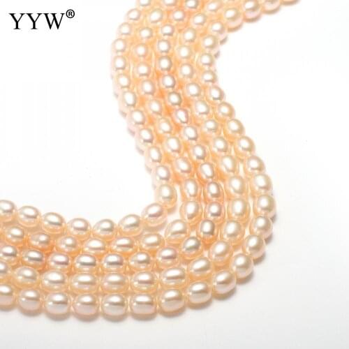 Natural Pink 6-7mm Potato Freshwater Pearl Beads AA Quality 100% Real Natural Freshwater Pearl Beads for Jewelry Making DIY